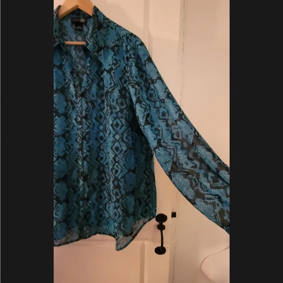 New with Tags Quacker Factory 2X Rich Red Top & NWOT VeneziaAqua black top 18/20 - Picture 14 of 15